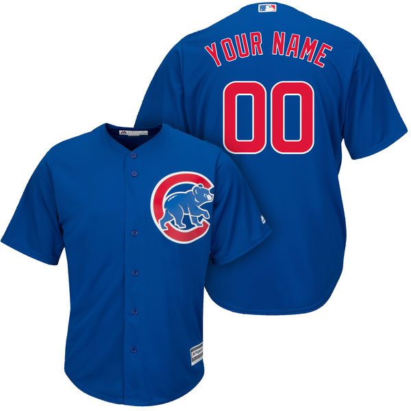 Men Chicago Cubs Majestic Royal Blue Cool Base Custom MLB Jersey->customized mlb jersey->Custom Jersey